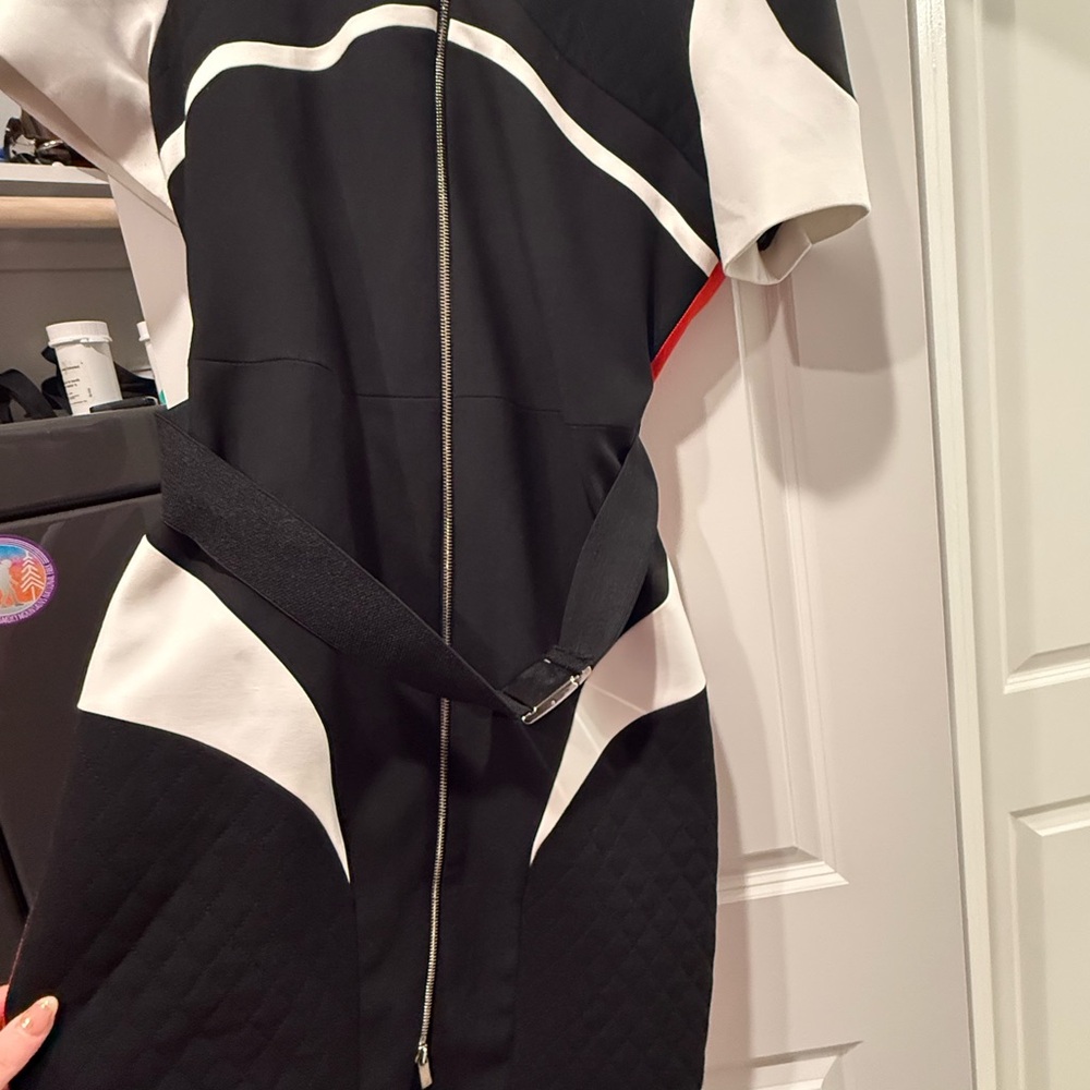 Karen Millen Black, White, and Red Midi Dress - Picture 3 of 4